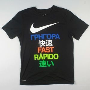 NIKE | "FAST" T-SHIRT | DRI-FIT | ATHLETIC-CUT | M